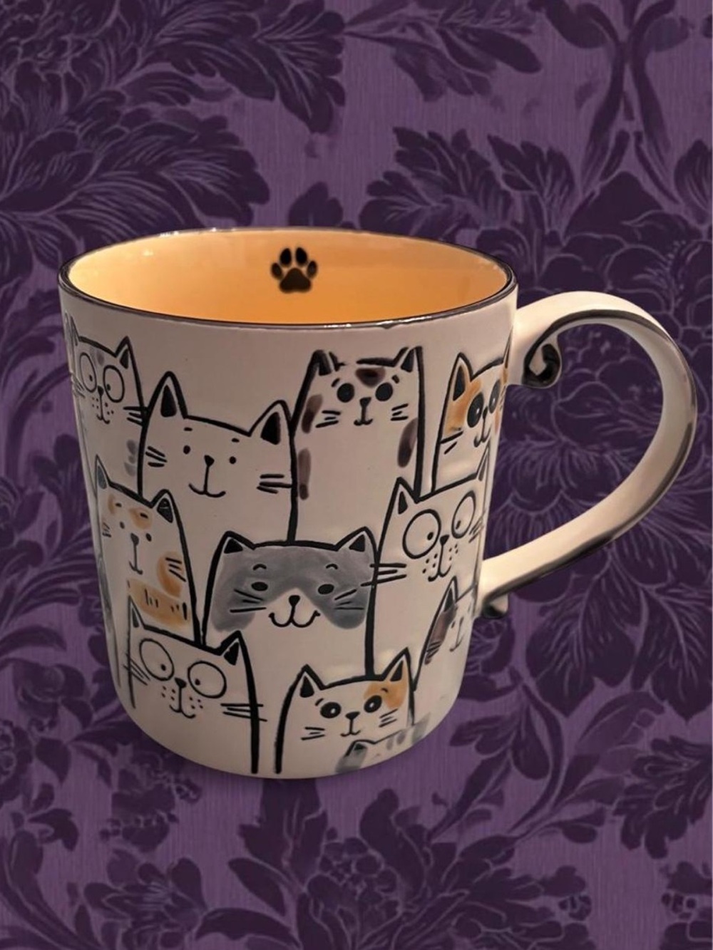 Cat Faces Ceramic Coffee Mug large cup by Spectrum Designz